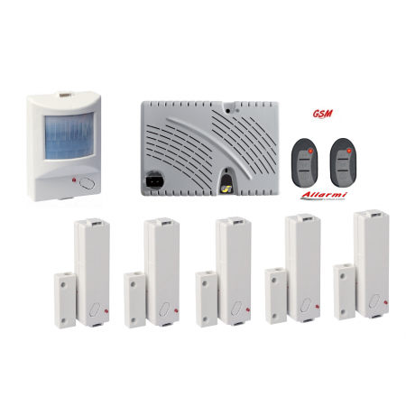 KIT GT 13.9/CM/IR KIT allarme con sensore SUBSONICO - 5 Contatti Magnetici - 1 Sensore Ir
